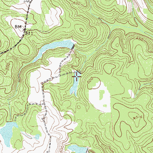 Topographic Map of Adams Pond South Dam, GA