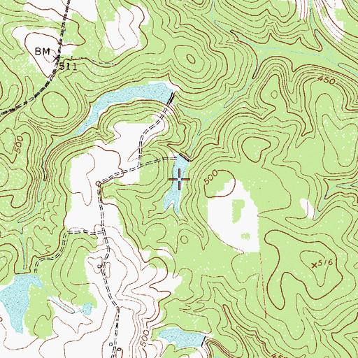 Topographic Map of Adams Pond South, GA