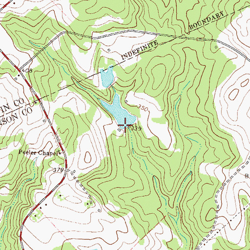 Topographic Map of Jones Pond Dam, GA