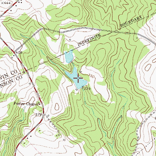 Topographic Map of Jones Pond, GA