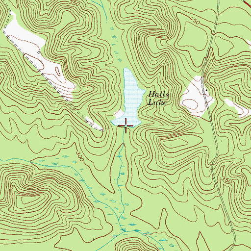 Topographic Map of Halls Lake Dam, GA