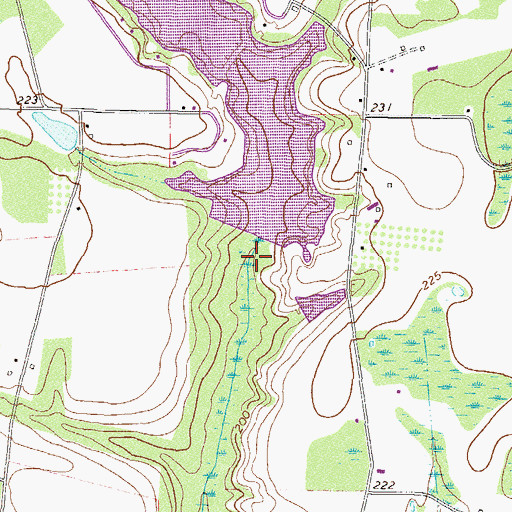Topographic Map of Bishop Creek Structure Number Seven Dam, GA
