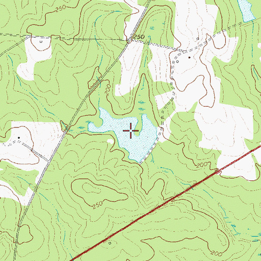 Topographic Map of Dorminy Lake, GA