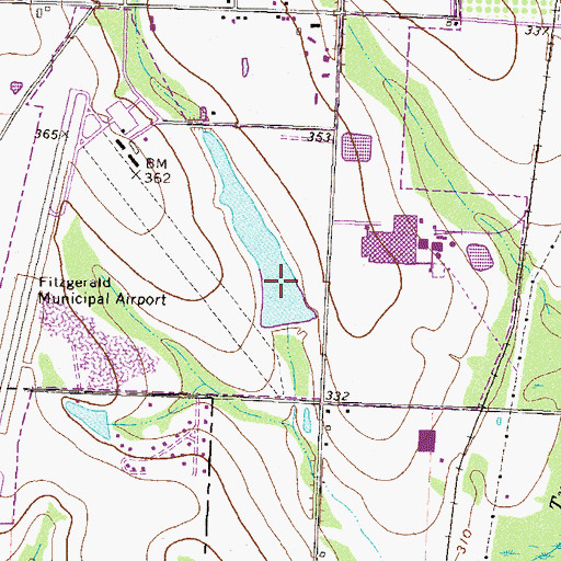 Topographic Map of County Lake Dam, GA