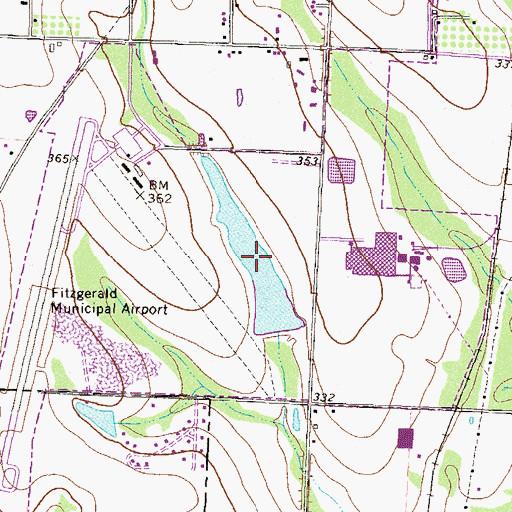 Topographic Map of County Lake, GA