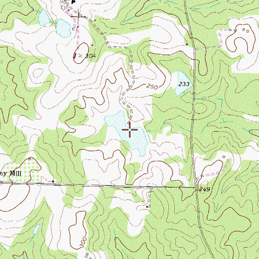 Topographic Map of W J Wilson Lake, GA