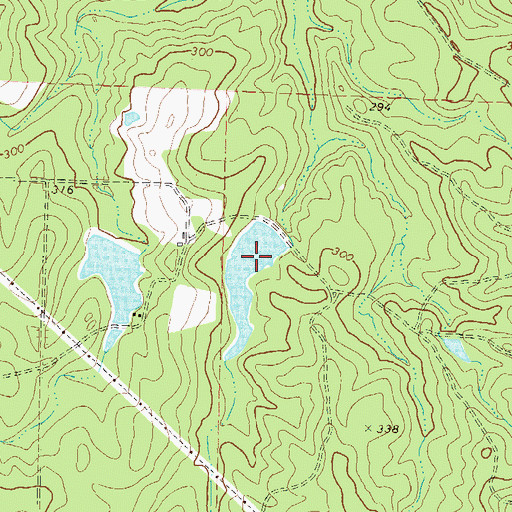 Topographic Map of Snowden Lake East, GA