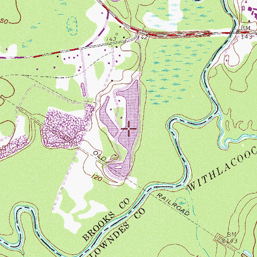 Topographic Map of Scruggs Lake, GA