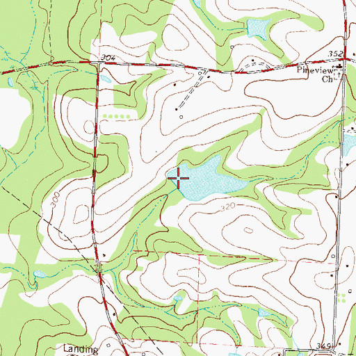 Topographic Map of Bridge Creek Structure Number 83 Dam, GA