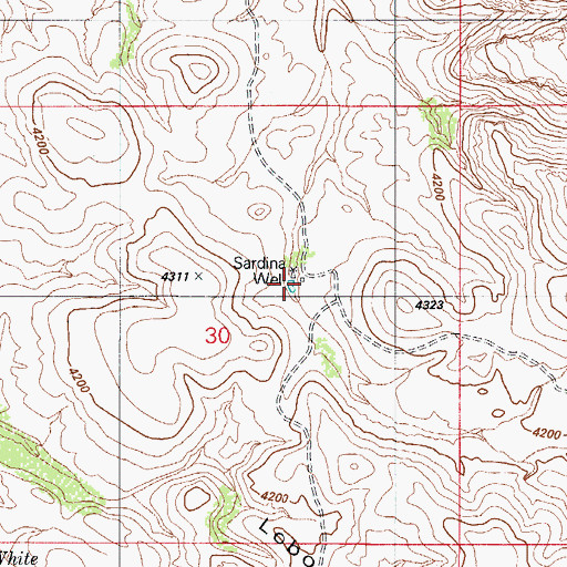 Topographic Map of Sardina Well, AZ