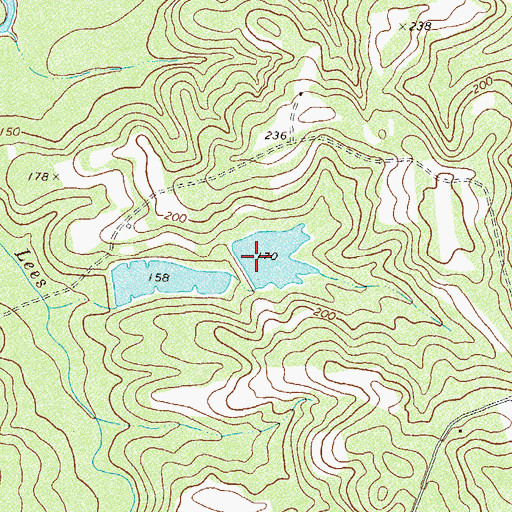 Topographic Map of Oliver Lake Dam, GA