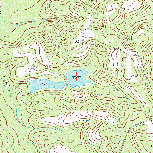 Topographic Map of Oliver Lake, GA