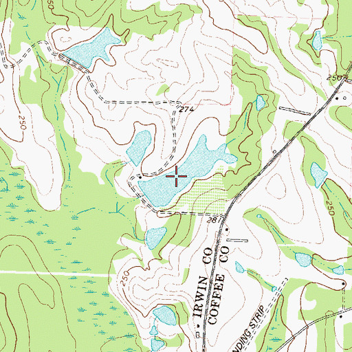 Topographic Map of Paulk Lake South, GA