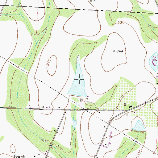 Topographic Map of Davis Lake, GA