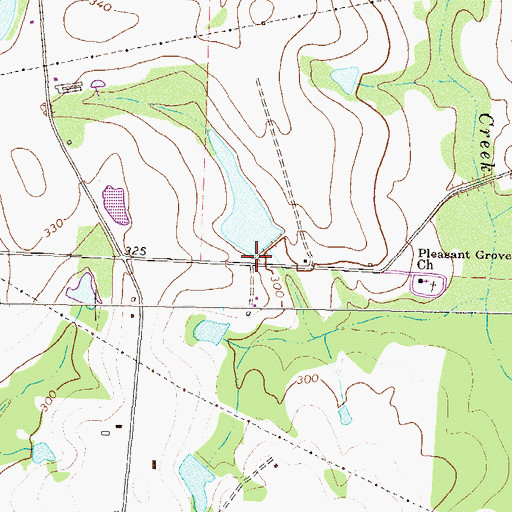 Topographic Map of Shivers Lake Dam North, GA