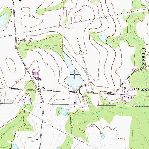 Topographic Map of Shivers Lake North, GA