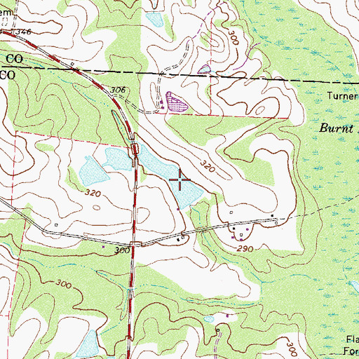 Topographic Map of Walker Lake, GA