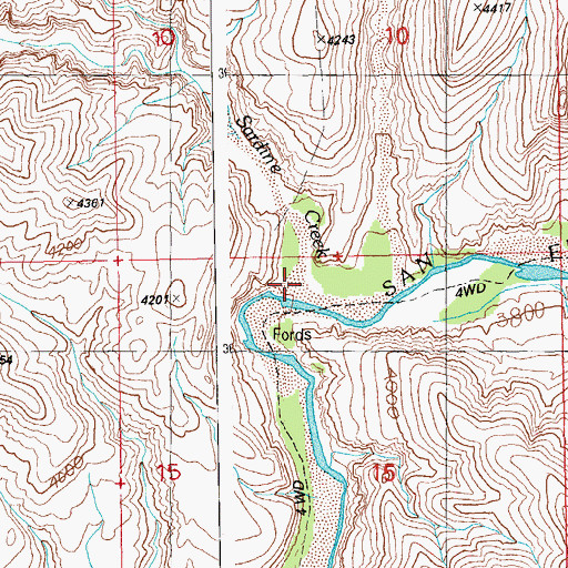 Topographic Map of Sardine Creek, AZ