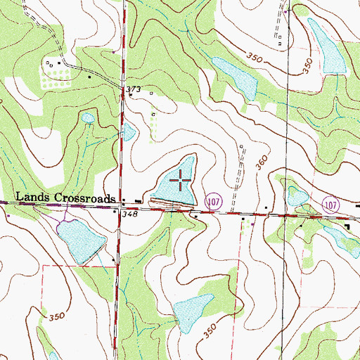 Topographic Map of Land Lake, GA