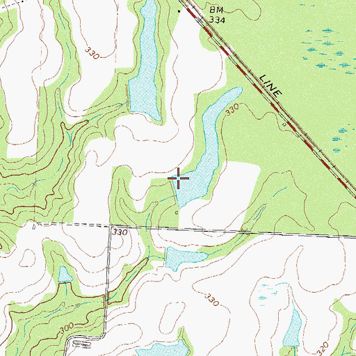 Topographic Map of Faulkner Lake South Dam, GA