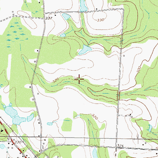 Topographic Map of Jowers Lake North Dam, GA