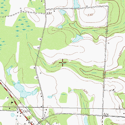 Topographic Map of Jowers Lake North, GA