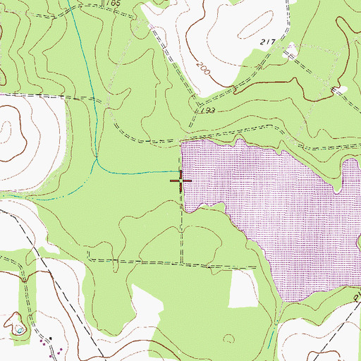 Topographic Map of Langdale Lake Dam, GA