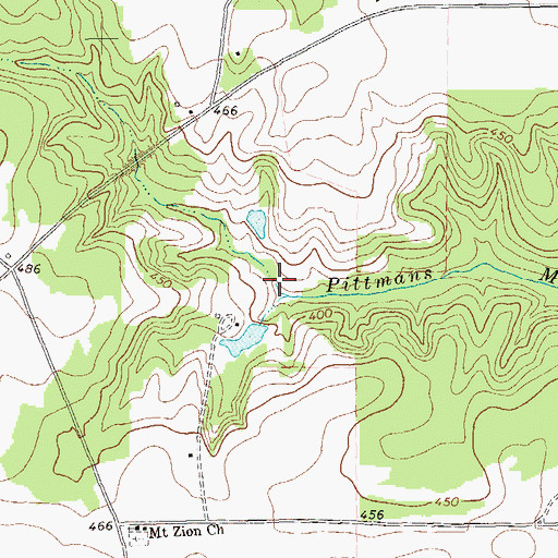 Topographic Map of Jackson Lake Dam, GA