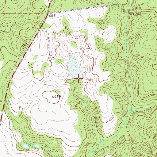 Topographic Map of McDonald Lake Dam, GA
