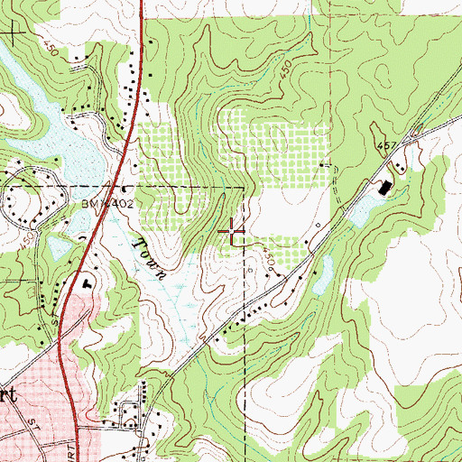 Topographic Map of Grinols Lake, GA