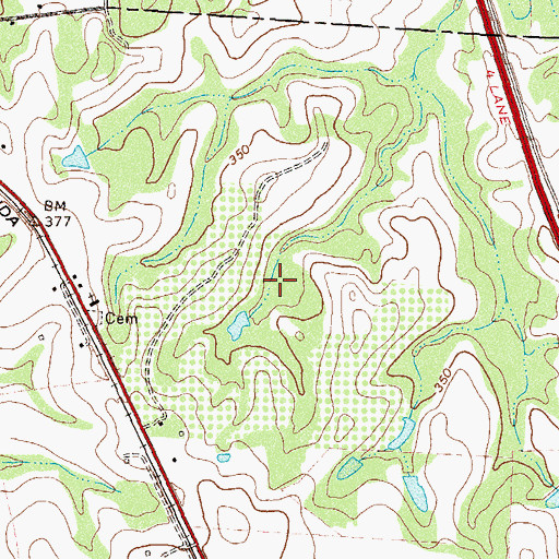 Topographic Map of Mar-Jan Lake, GA