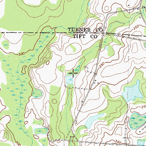 Topographic Map of Winfreds Lake, GA