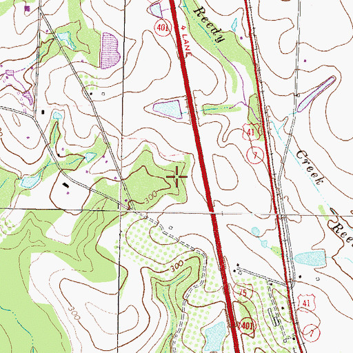 Topographic Map of Wilson Lake Dam, GA