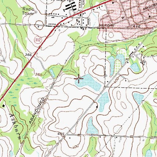 Topographic Map of H E Jones Lake Dam, GA