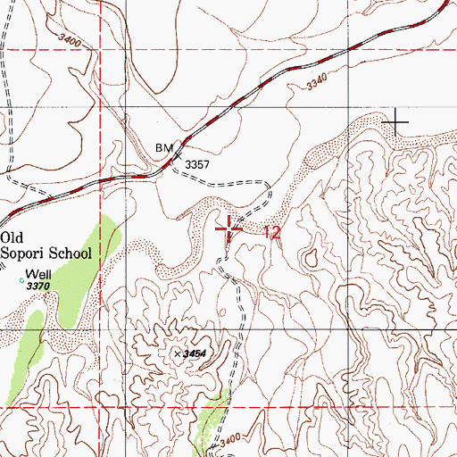Topographic Map of Saucito Wash, AZ