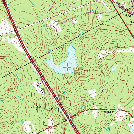 Topographic Map of Lamon Lake Dam, GA