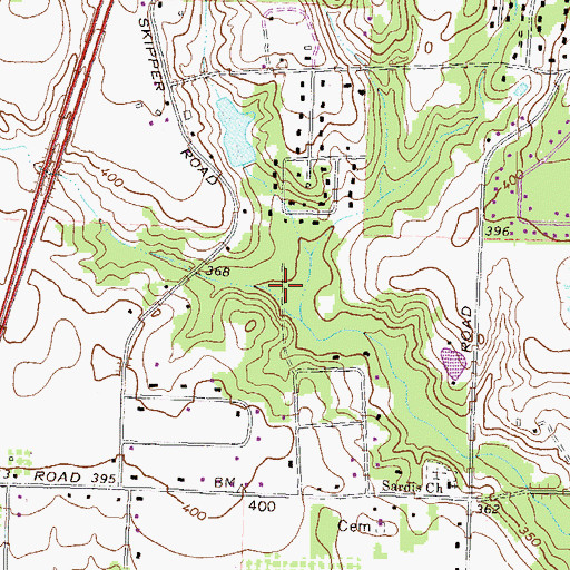 Topographic Map of Stokes Lake, GA