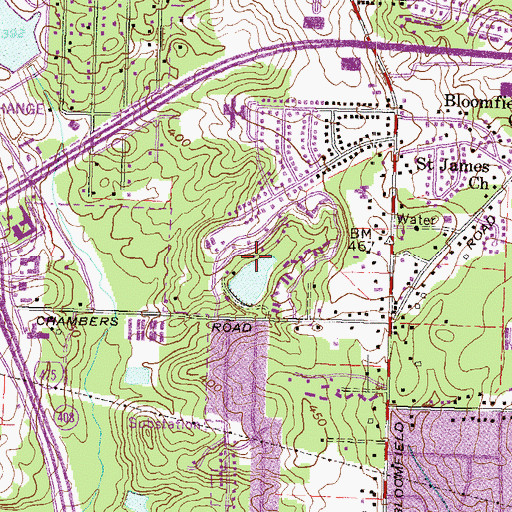 Topographic Map of Kenelworth Manor Lake Dam, GA