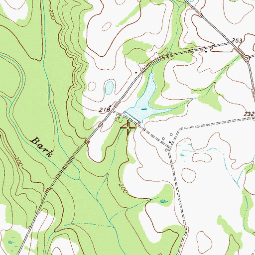 Topographic Map of Sapp Pond Dam, GA