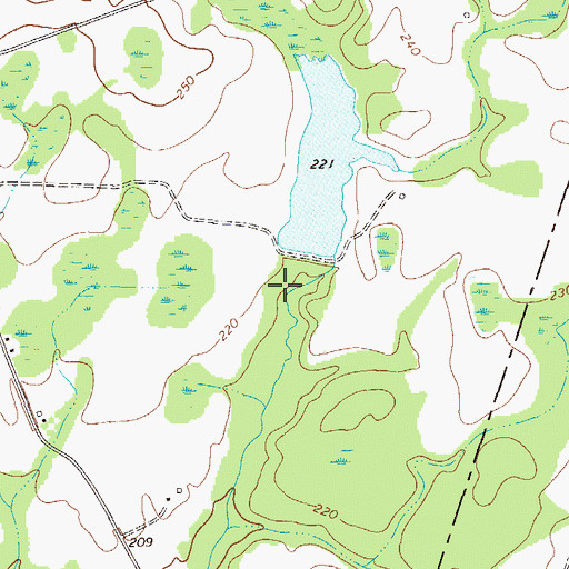 Topographic Map of Johnson Pond, GA