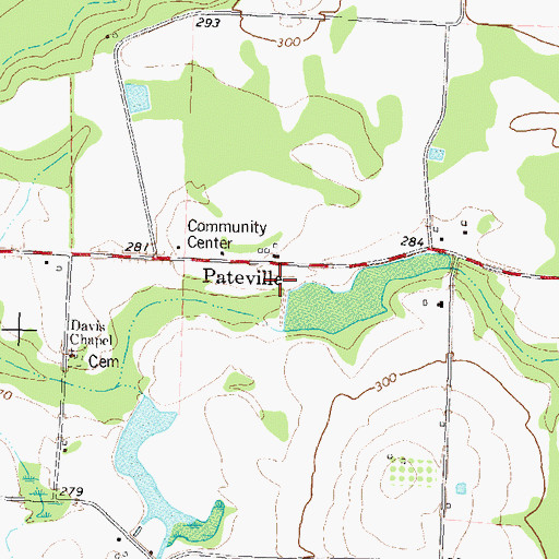 Topographic Map of Hardin Lake Dam, GA