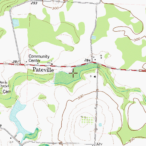 Topographic Map of Hardin Lake, GA