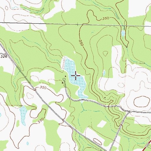 Topographic Map of Crane Lake, GA