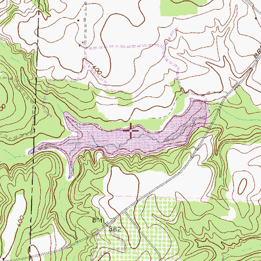 Topographic Map of Free Lake, GA