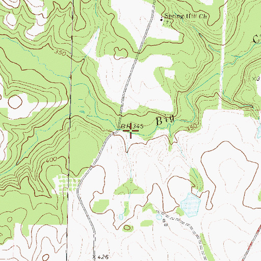 Topographic Map of Kersey Lake Dam, GA