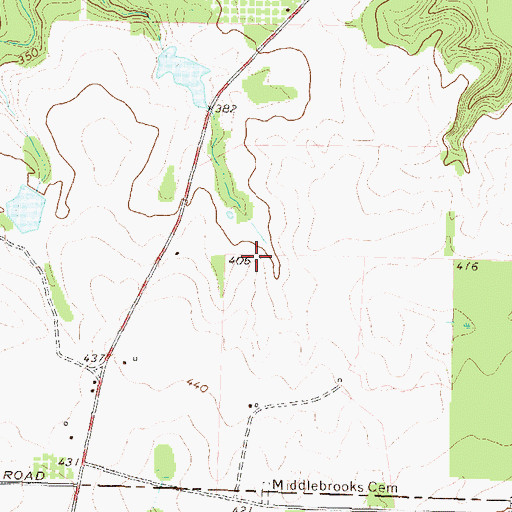 Topographic Map of Brannen Lake Dam, GA