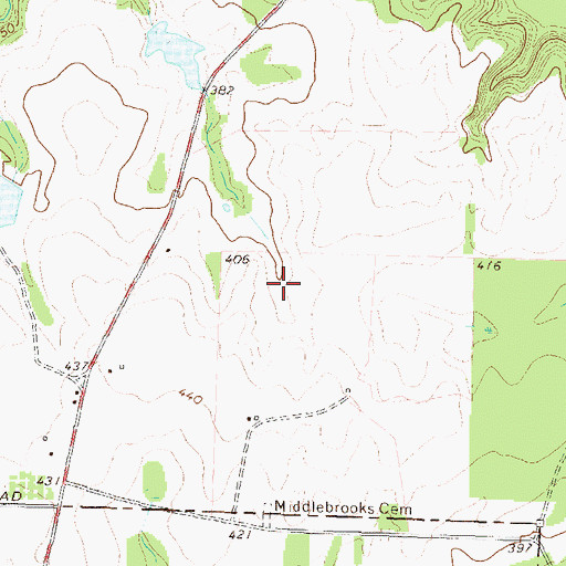 Topographic Map of Brannen Lake, GA