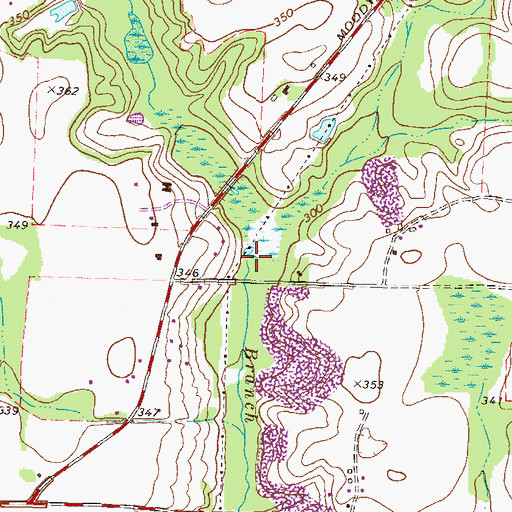Topographic Map of Griffin Lake Dam, GA