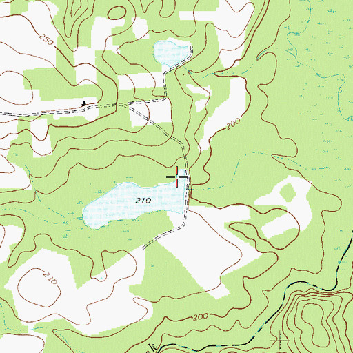 Topographic Map of Gambrell Lake Dam, GA