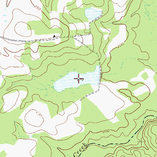 Topographic Map of Gambrell Lake, GA